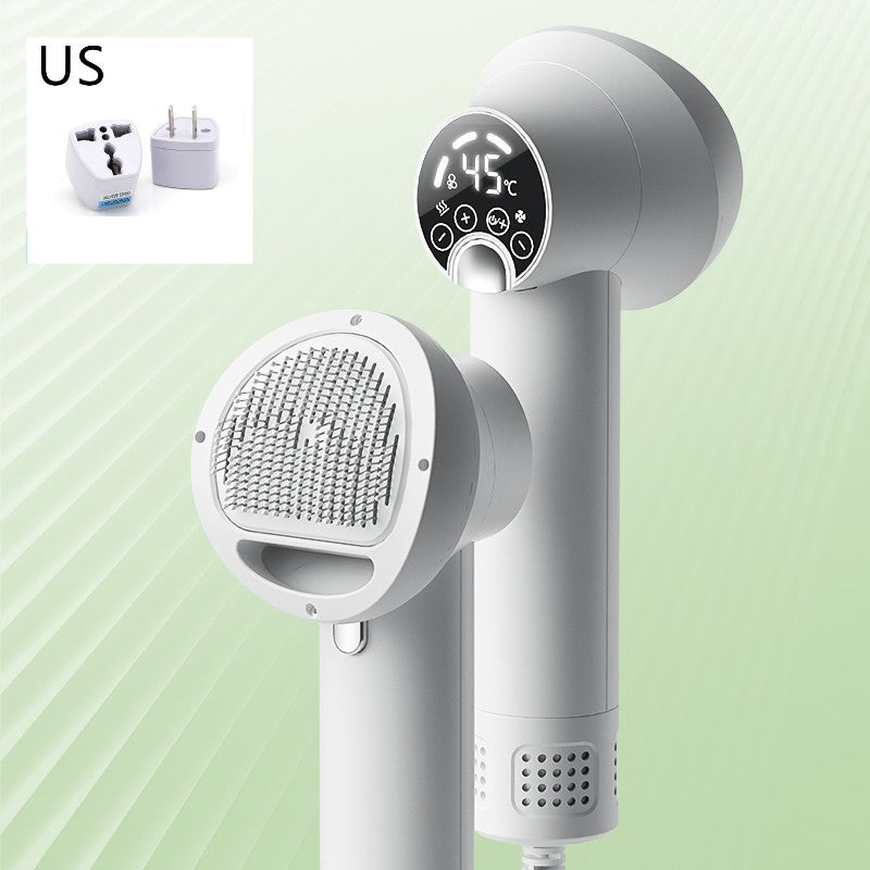 Professional Smart Pet Hair Dryer - Silent 2-in-1 Blow Dryer & Grooming Comb for Dogs & Cats
