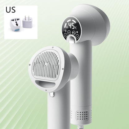 Professional Smart Pet Hair Dryer - Silent 2-in-1 Blow Dryer & Grooming Comb for Dogs & Cats