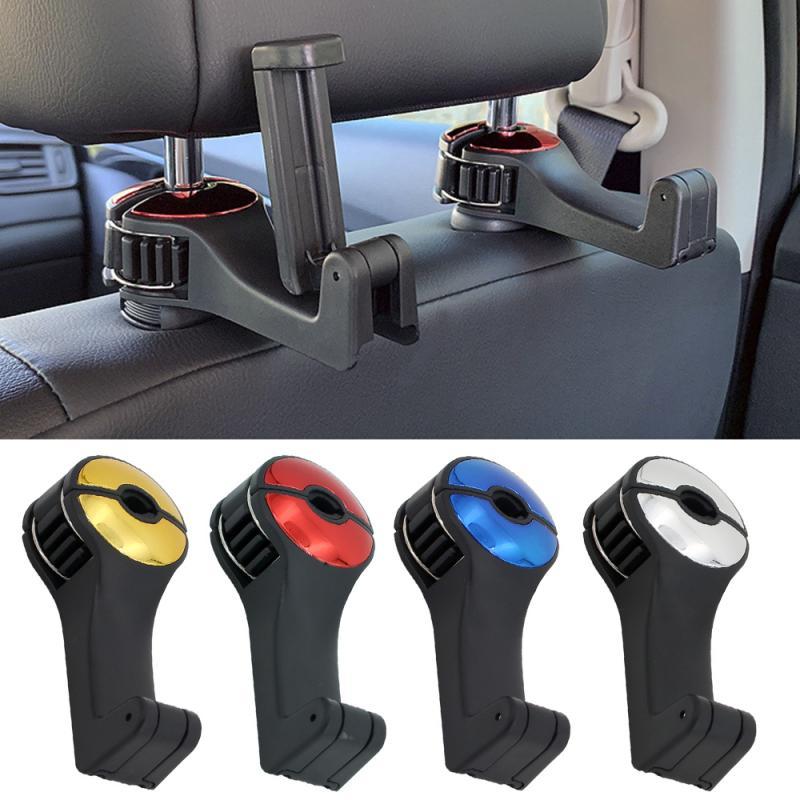 Premium Car Headrest Hook & Phone Holder - Multi-Function Seat Back Organizer with Secure Phone Mount