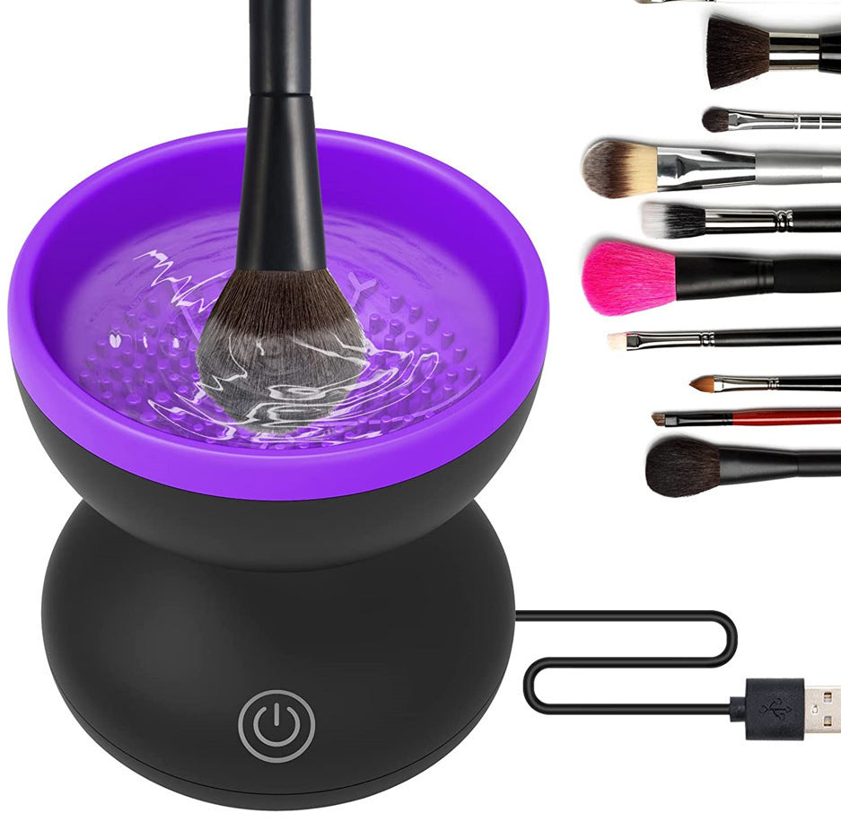 USB Electric Makeup Brush Cleaner – Automatic Portable Cosmetic Brush Washing & Drying Machine for All Brush Sizes