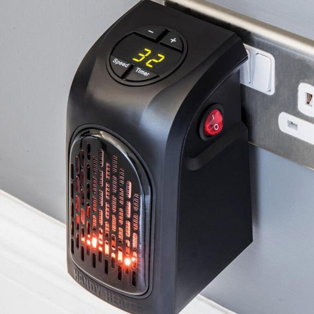 Compact PTC Ceramic Space Heater - Portable Electric Room Warmer with Timer & Adjustable Temperature