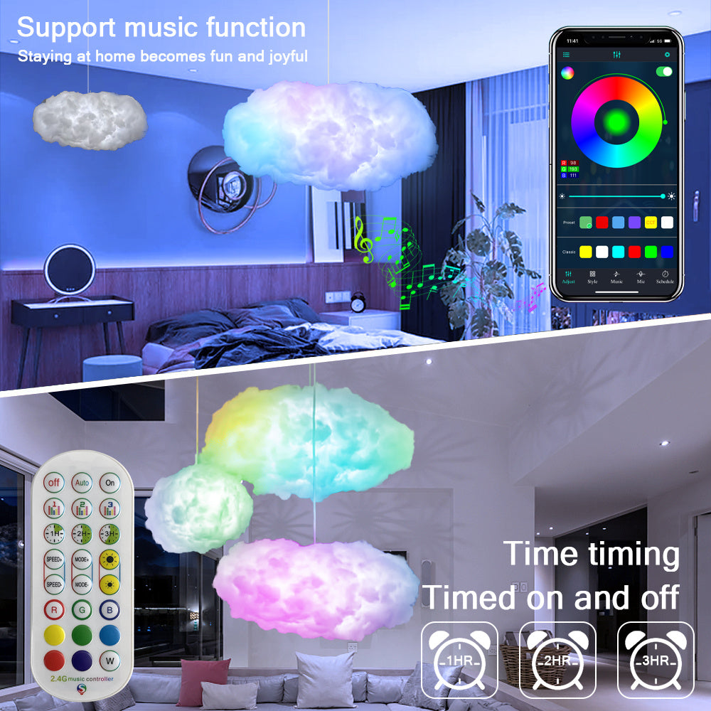 Premium Smart Cloud Light - 3D RGBIC Music Sync with App Control | Transform Any Room Into a Sky