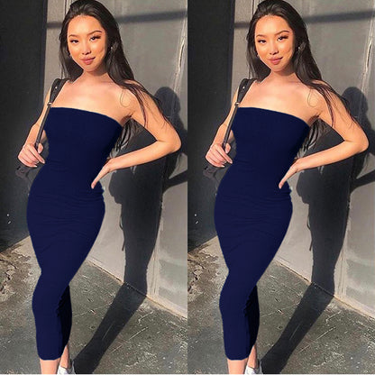 Women's Sleeveless Wrapped Chest Long Beach Dress – Stylish Summer Dress for Beach & Vacation