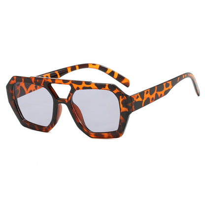 Big Frame Leopard Print Sunglasses – Stylish Summer Sunshade Glasses for Beach & Vacation