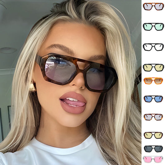 Big Frame Leopard Print Sunglasses – Stylish Summer Sunshade Glasses for Beach & Vacation