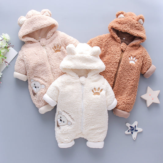 Winter Baby Romper – Soft Cotton Baby Clothes for Boys and Girls, Warm Baby Winter Onesie