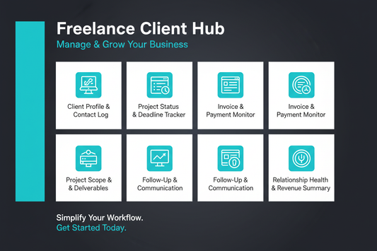 Freelancer Client CRM & Deadline Tracker - Feature Card