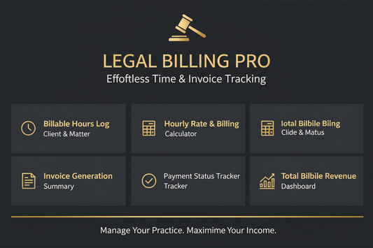 Legal Billing Time + Invoice Tracker - Feature Card