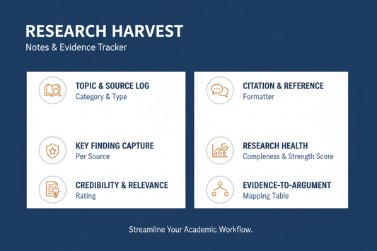 Research Notes & Evidence Tracker - Feature Card