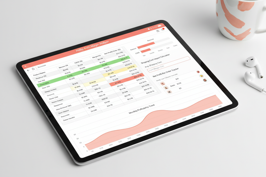 Shopify Profit Margin Analyzer - Tablet Flat Lay