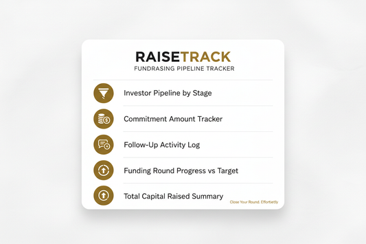 Startup Fundraising Pipeline Tracker - Feature Card